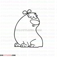 2 Stupid Dogs Big Dog outline svg dxf eps pdf png