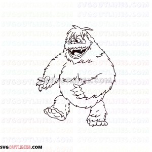 Abominable Rudolphs Bumble Snowman Happy outline svg dxf eps pdf png