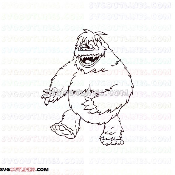 Download Abominable Rudolphs Bumble Snowman Happy Outline Svg Dxf Eps Pdf Png