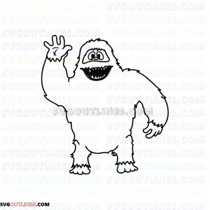 Abominable Snowman Rudolphs Bumble Say Hi outline svg dxf eps pdf png