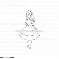 Alice Wonderland 0004 outline svg dxf eps pdf png