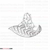 Alice Wonderland 0013 outline svg dxf eps pdf png