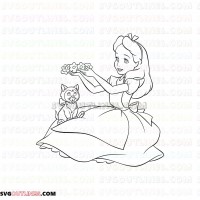 Alice Wonderland 0019 outline svg dxf eps pdf png