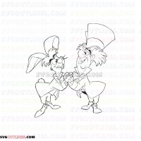 Alice Wonderland 0023 outline svg dxf eps pdf png