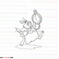 Alice Wonderland 0025 outline svg dxf eps pdf png