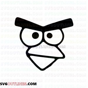 Angry Birds Eyes and Beak outline svg dxf eps pdf png