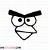 Angry Birds Eyes and Beak outline svg dxf eps pdf png