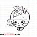 Apple Blossom Shopkins outline svg dxf eps pdf png