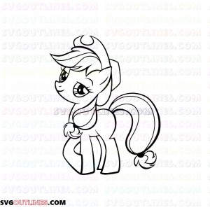 Applejack My Little Pony outline svg dxf eps pdf png