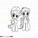 Applejack and Rainbow Dash My Little Pony outline svg dxf eps pdf png
