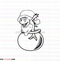 Aquarium Fish Christmas Dr Seuss The Cat in the Hat outline svg dxf eps pdf png