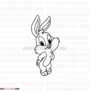 Baby Bugs Bunny Baby Looney Tunes outline svg dxf eps pdf png