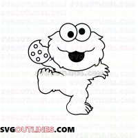Baby Cookie Monster Sesame Street outline svg dxf eps pdf png