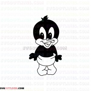 Baby Duffy Baby Looney Tunes outline svg dxf eps pdf png
