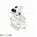 Baby Mickey Mouse Sled christmas outline svg dxf eps pdf png