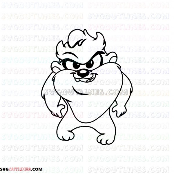 Download Baby Taz Baby Looney Tunes 2 Outline Svg Dxf Eps Pdf Png