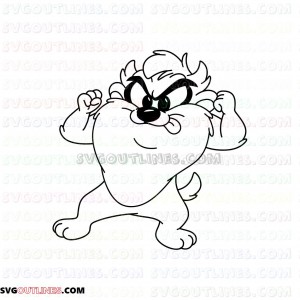 Baby Taz Baby Looney Tunes outline svg dxf eps pdf png