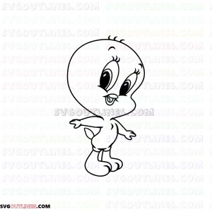 Baby Tweety Baby Looney Tunes outline svg dxf eps pdf png