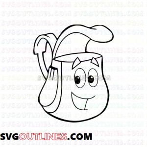 Backpack Dora and Friends outline svg dxf eps pdf png