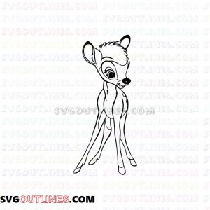 Bambi Deer 2 outline svg dxf eps pdf png