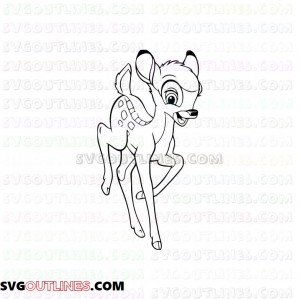 Bambi Deer 3 outline svg dxf eps pdf png
