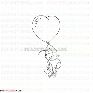 Bear Winnie the Pooh 11 outline svg dxf eps pdf png
