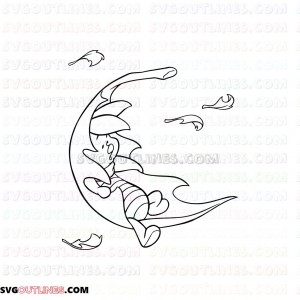 Bear Winnie the Pooh 12 outline svg dxf eps pdf png