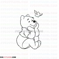 Bear Winnie the Pooh 15 outline svg dxf eps pdf png