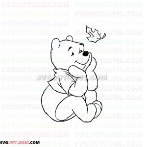 Bear Winnie the Pooh 15 outline svg dxf eps pdf png