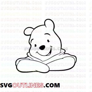 Bear Winnie the Pooh 16 outline svg dxf eps pdf png