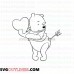 Bear Winnie the Pooh 17 outline svg dxf eps pdf png