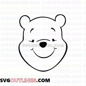 Bear Winnie the Pooh 18 outline svg dxf eps pdf png