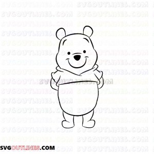Bear Winnie the Pooh 19 outline svg dxf eps pdf png