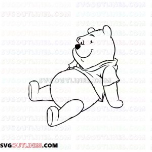 Bear Winnie the Pooh 1 outline svg dxf eps pdf png