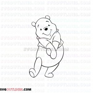 Bear Winnie the Pooh 20 outline svg dxf eps pdf png