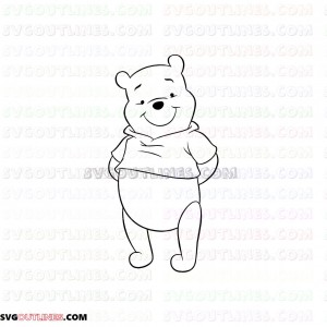 Bear Winnie the Pooh 21 outline svg dxf eps pdf png