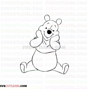 Bear Winnie the Pooh 22 outline svg dxf eps pdf png