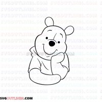 Bear Winnie the Pooh 2 outline svg dxf eps pdf png