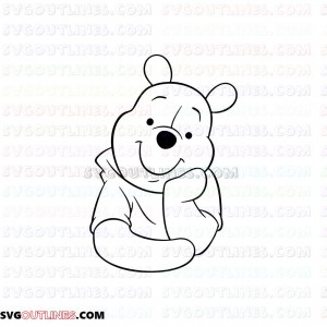 Bear Winnie the Pooh 23 outline svg dxf eps pdf png