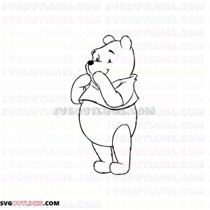 Bear Winnie the Pooh 3 outline svg dxf eps pdf png