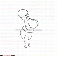 Bear Winnie the Pooh 4 outline svg dxf eps pdf png