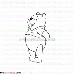 Bear Winnie the Pooh 6 outline svg dxf eps pdf png