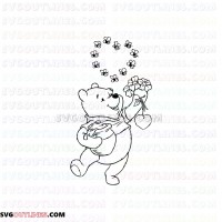 Bear Winnie the Pooh 9 outline svg dxf eps pdf png