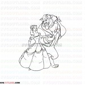 Beauty and Beast 005 outline svg dxf eps pdf png