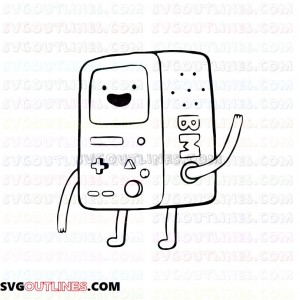 Beemo Adventure Time outline svg dxf eps pdf png