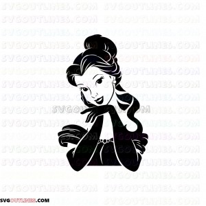 Belle Beauty and Beast outline svg dxf eps pdf png