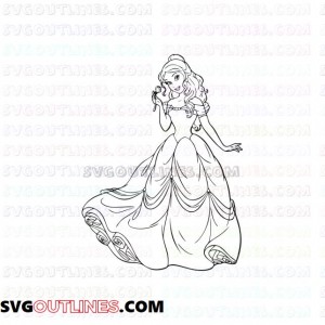 Belle Beauty and the Beast 2 outline svg dxf eps pdf png