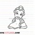 Belle Beauty and the Beast 3 outline svg dxf eps pdf png