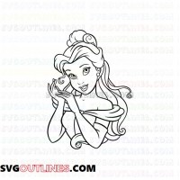 Belle Beauty and the Beast outline svg dxf eps pdf png