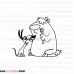 Big Dog and Little Dog 2 Stupid Dogs 2 outline svg dxf eps pdf png